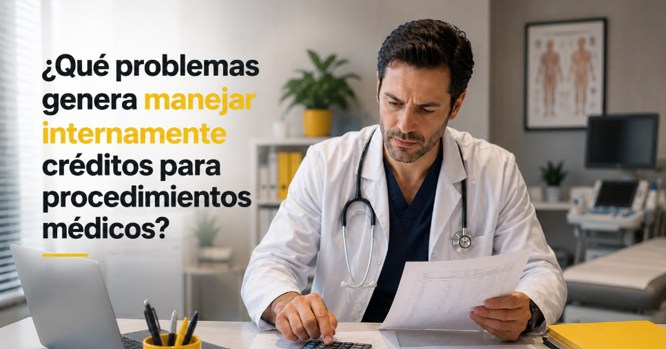 Qué problemas genera manejar internamente créditos para procedimientos médicos