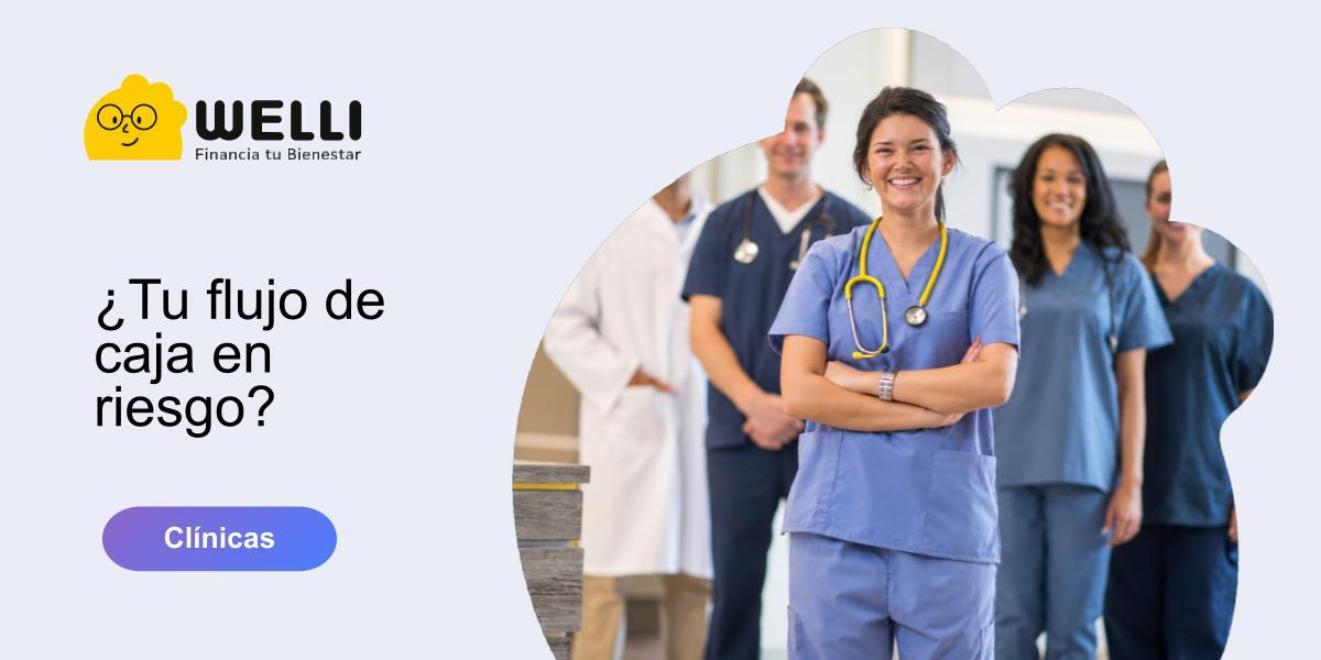 Equipo médico de una clínica: criterios para elegir la financiación de pacientes con WELLI